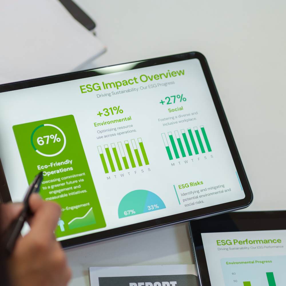 ESG Report on tablet